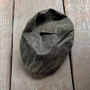 Dark Brown Leather Cap